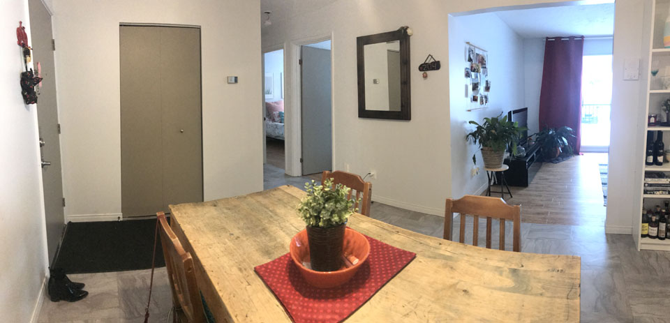 Appartement retraité lumineux ilot à louer à Sherbrooke