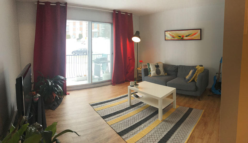 Appartement retraité lumineux ilot à louer à Sherbrooke