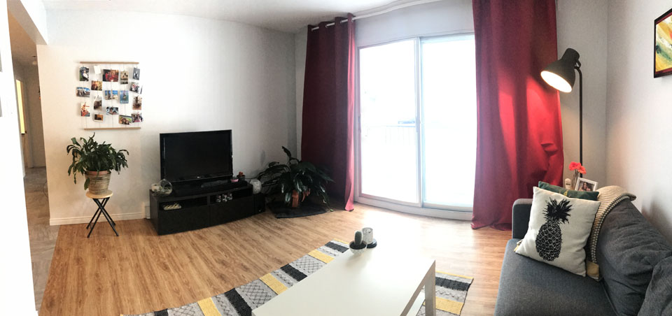 Appartement retraité lumineux ilot à louer à Sherbrooke