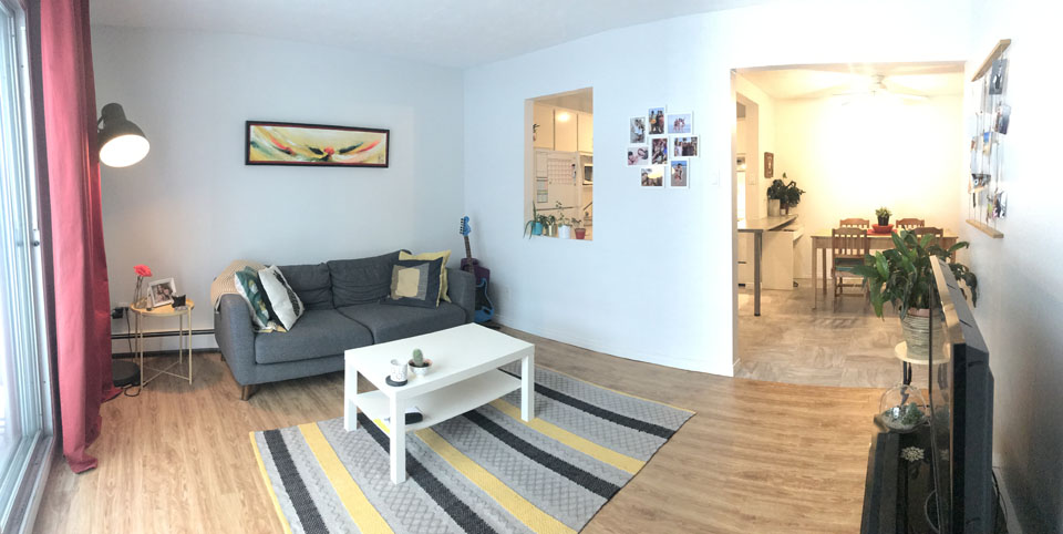 Appartement retraité lumineux ilot à louer à Sherbrooke