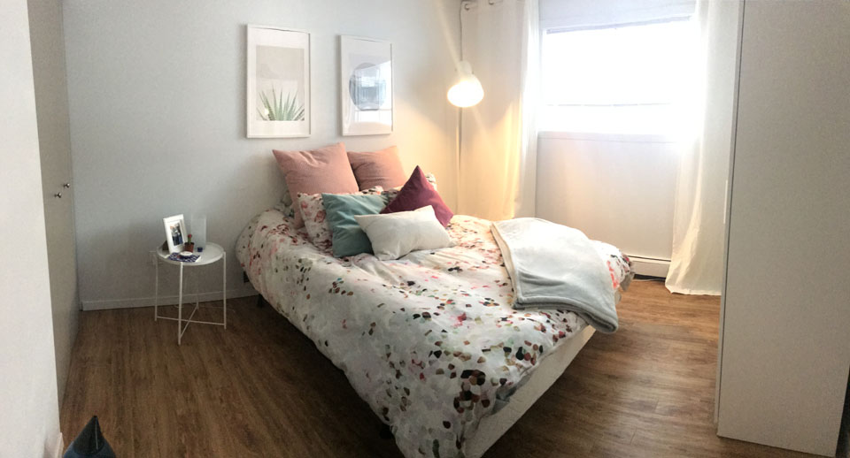 Appartement retraité lumineux ilot à louer à Sherbrooke