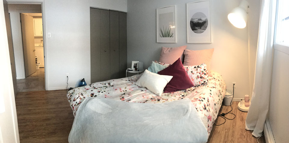 Appartement retraité lumineux ilot à louer à Sherbrooke