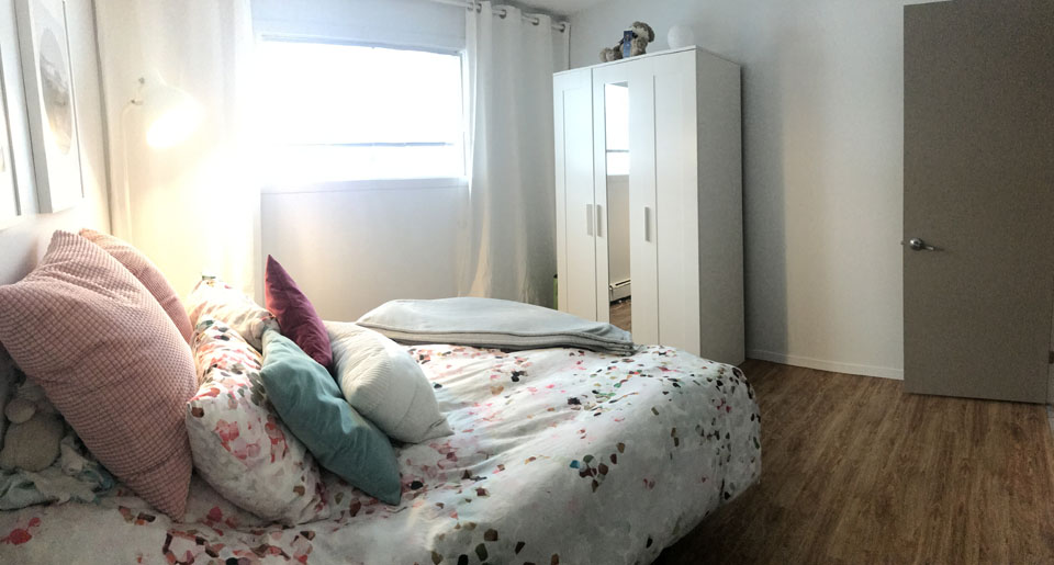 Appartement retraité lumineux ilot à louer à Sherbrooke