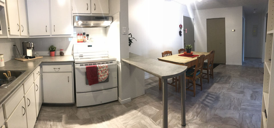 Appartement retraité lumineux ilot à louer à Sherbrooke