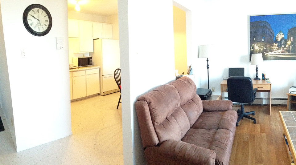 Appartement 3 1/2 à louer. Sherbrooke. Laveuse-sécheuse fournies.